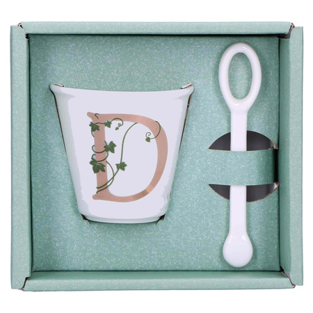 LA PORCELLANA BIANCA UNICO Filiżanka z łyżeczką 75 ml, Wzór D