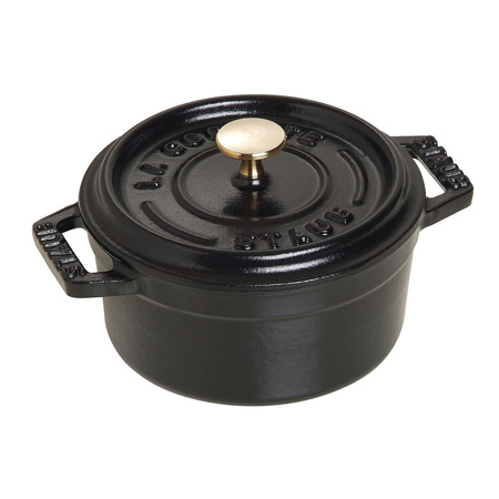 STAUB MINI COCOTTE Mini garnek żeliwny okrągły 250 ml, czarny
