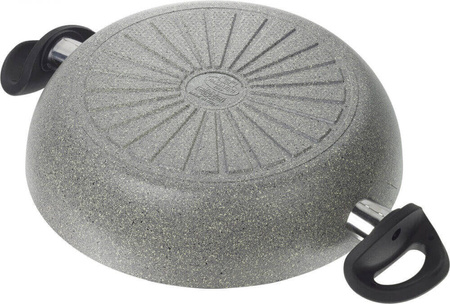BALLARINI FERRARA Patelnia granitowa indukcyjna głęboka z 2 uchwytami 28 cm