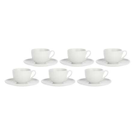 LA PORCELLANA BIANCA CORTE Zestaw 6 filiżanek do herbaty ze spodkiem 200 ml