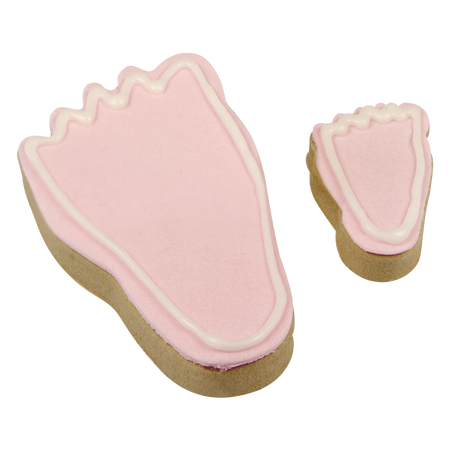 PME Zestaw 2 metalowych foremek dziecięce stópki