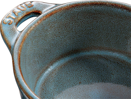 STAUB GIFT GIVING 4x mini cocotte okrągły 10 cm, antyczny turkusowy