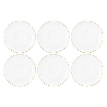 SELTMANN LIBERTY GOLDLINE Zestaw 6 spodków 16.5 cm