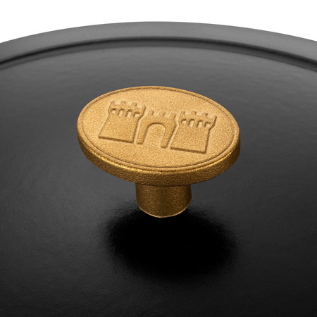 BALLARINI BELLAMONTE Garnek żeliwny owalny 4.5 ltr, czarny