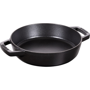 STAUB Patelnia żeliwna z dwoma uchwytami 20 cm, czarny