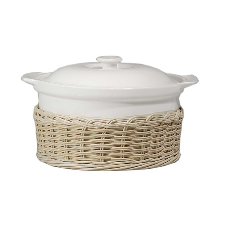 LA PORCELLANA BIANCA MIDOLLINO Wiklinowy kosz na wazę 23 cm