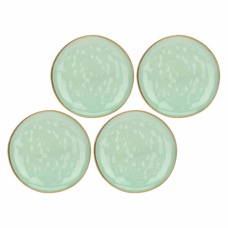 ROSE&TULIPANI CONCERTO VERDE ACQUA Zestaw 4 talerzy obiadowych 27 cm