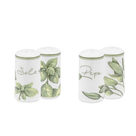 LA PORCELLANA BIANCA COLTIVIA Zestaw do soli i pieprzu