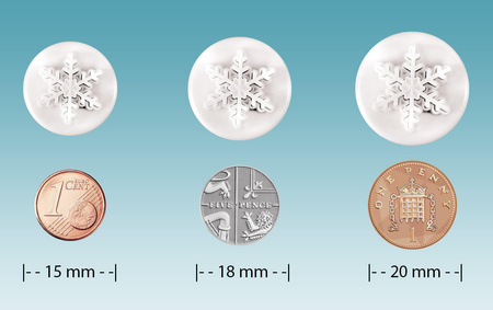 PME Mini wykrawacze do ciastek śnieżynki (3 sztuki)