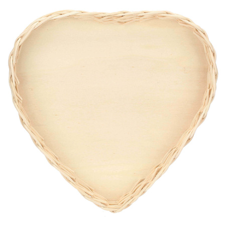 LA PORCELLANA BIANCA MIDOLLINO Wiklinowy kosz na naczynie do zapiekania serce