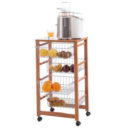 ARREDAMENTI GINGERONE Wózek kuchenny - 83 x 46 cm, Brązowy