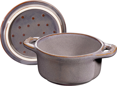 STAUB GIFT GIVING Mini cocotte okrągły 200 ml, antyczny szary