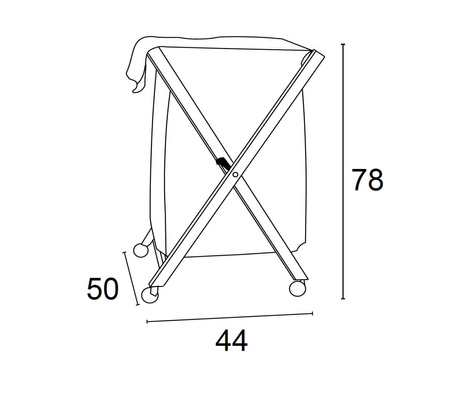 ARREDAMENTI BANNY Składany kosz na pranie - 50 x 44 cm, Biały