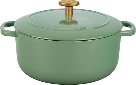 BALLARINI BELLAMONTE Garnek żeliwny okrągły 5.5 ltr, zielony