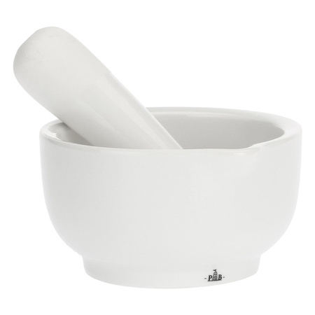 LA PORCELLANA BIANCA PREPARAZIONE Moździerz z tłuczkiem 11.5 cm
