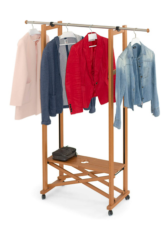 ARREDAMENTI ELIOS Stojak na ubrania - 37 x 78 cm, Brązowy