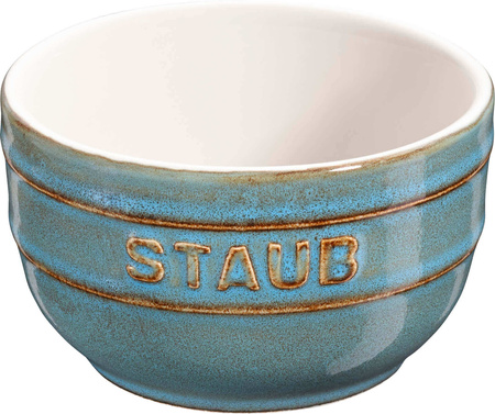 STAUB XS-MINIS Zestaw 4 ramekinów okrągłych 9 cm, antyczny turkusowy