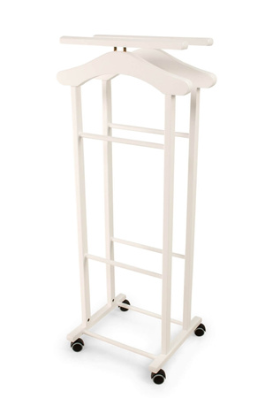 ARREDAMENTI CLEVER Wieszak do sypialni - 108 x 46 cm, biały