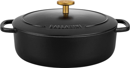 BALLARINI BELLAMONTE Garnek żeliwny owalny 2.2 ltr, czarny