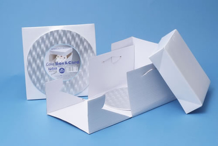 PME Zestaw pudełko i okrągła deska 30 cm biały