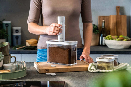 ZWILLING FRESH & SAVE CUBE Zestaw pojemników plastikowych M - szary