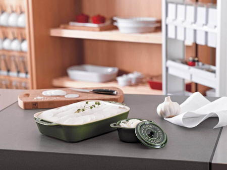STAUB COOKING Prostokątny półmisek ceramiczny 1.1 ltr, zielony