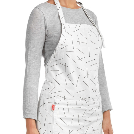 RAYEN Biały fartuch kuchenny