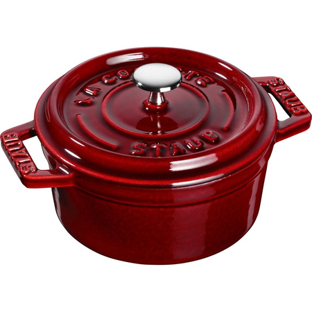 STAUB MINI COCOTTE Mini garnek żeliwny okrągły 250 ml, grenadynowy