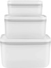 ZWILLING FRESH & SAVE Zestaw 3 plastikowych pojemników prostokątnych