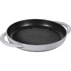 STAUB Okrągła patelnia żeliwna grillowa z dwoma uchwytami 22 cm, grafitowy