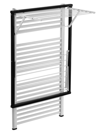 ARREDAMENTI KLAUS Suszarka na pranie na kaloryfer - 89 x 68 cm, Czarny