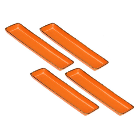 ROSE&TULIPANI CONCERTO ARANCIONE Zestaw 4 tac prostokątnych 32 x 8 cm