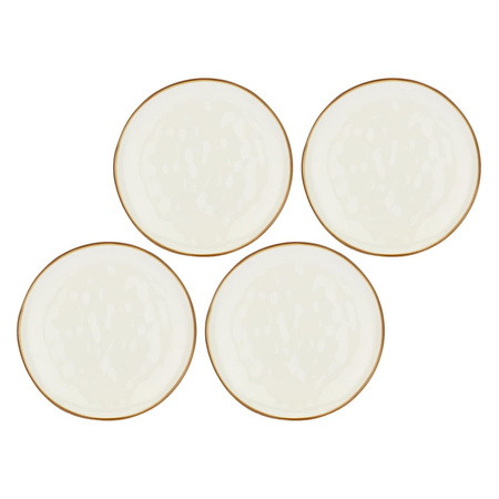 ROSE&TULIPANI CONCERTO AVORIO Zestaw 4 talerzy do sałatek 20 cm