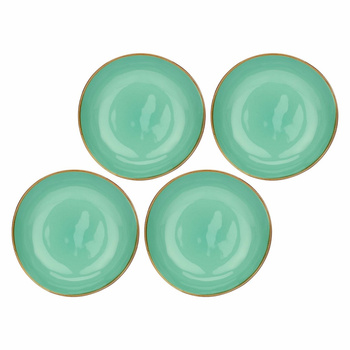 ROSE&TULIPANI CONCERTO VERDE ACQUA Zestaw 4 talerzy do zupy 21 cm