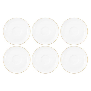 SELTMANN LIBERTY GOLDLINE Zestaw 6 spodków 16.5 cm