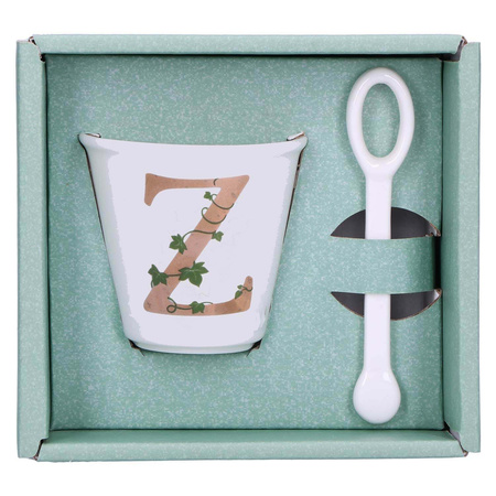 LA PORCELLANA BIANCA UNICO Filiżanka z łyżeczką 75 ml, Wzór Z