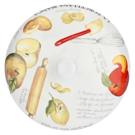 LA PORCELLANA BIANCA GOLOSERIE Patera do szarlotki z pokrywką 27 cm
