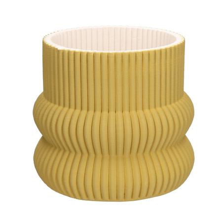 RITUALI DOMESTICI LINO Żółta osłonka na doniczkę 24 x 19.5 cm