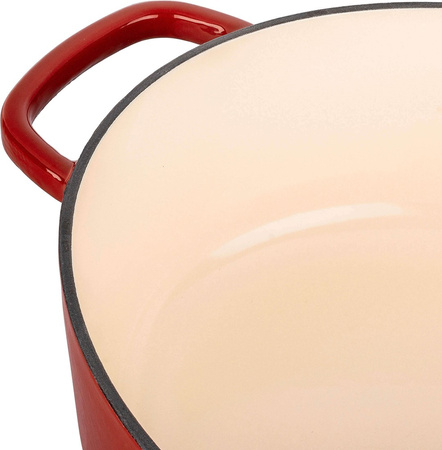 BALLARINI BELLAMONTE Garnek żeliwny okrągły 5.5 ltr, czerwony