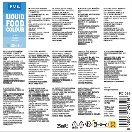 PME Naturalny barwnik spożywczy w płynie 25 ml błękitny