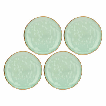 ROSE&TULIPANI CONCERTO VERDE ACQUA Zestaw 4 talerzy obiadowych 27 cm