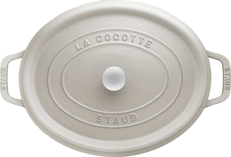STAUB LA COCOTTE Garnek żeliwny owalny 8 ltr, truflowy