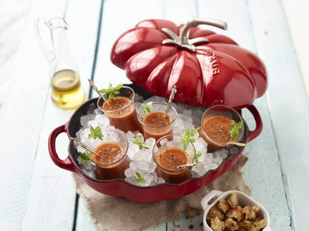 STAUB SPECIAL COCOTTE Garnek żeliwny owalny pomidor 2.5 ltr, czerwony