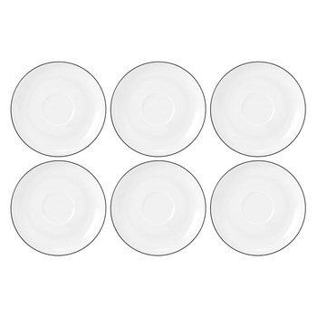 SELTMANN LIDO BLACK LINE Zestaw 6 spodków 14.5 cm