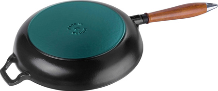STAUB Patelnia żeliwna z drewnianym uchwytem 24 cm