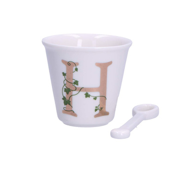 LA PORCELLANA BIANCA UNICO Filiżanka z łyżeczką 75 ml, Wzór H