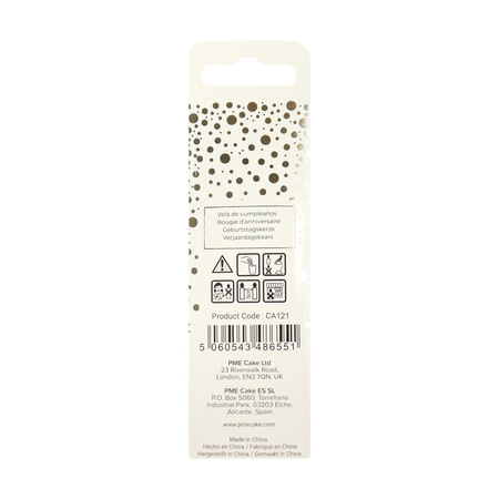 PME Świeczka cyfra 1, srebrny