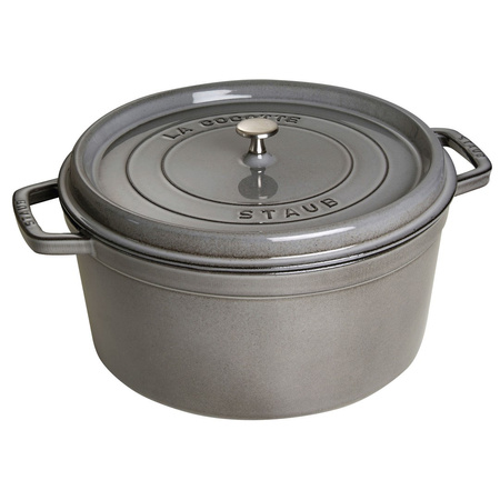 STAUB LA COCOTTE Garnek żeliwny okrągły 12.6 ltr, grafitowy