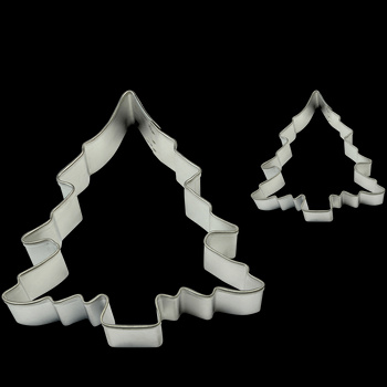 PME Zestaw 2 metalowych foremek choinka