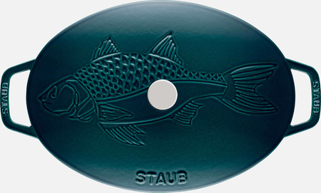 STAUB Owalna żeliwna brytfanna do ryb 32 cm, morski